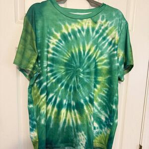 NWOT Striking Tie-Dye Tee – Green Spiral Design Tshirt XL